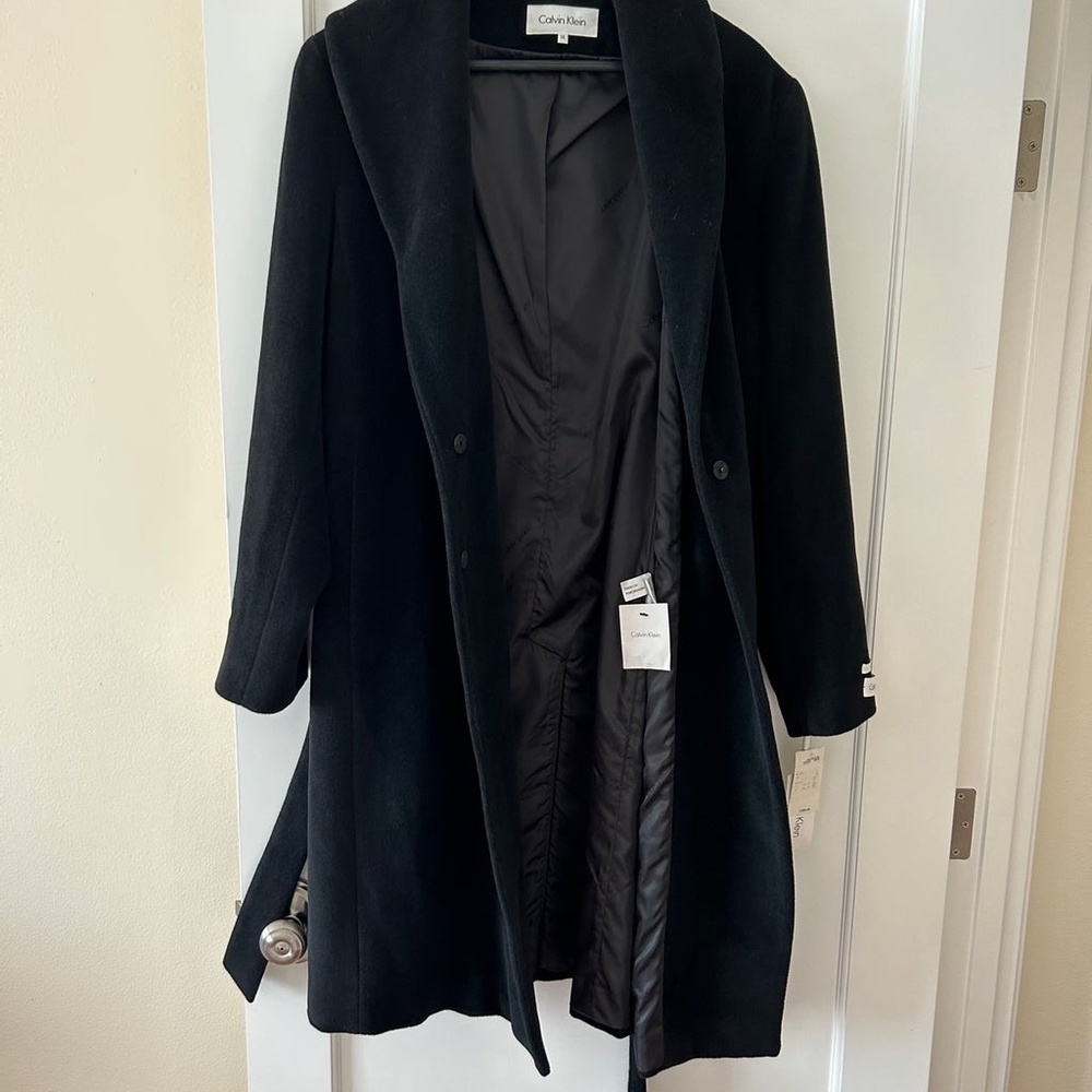 NWT Calvin Klein Angora Blend Wool Coat 14 - Picture 9 of 12